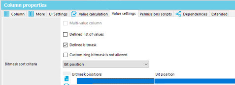 Bitmask setting Bitmask setting